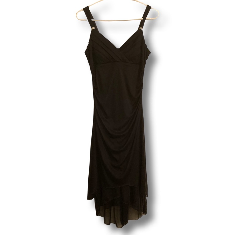 Dress Barn Petite Collection Black Cocktail Dress With Straps NWT Size 10P